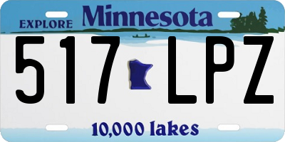 MN license plate 517LPZ