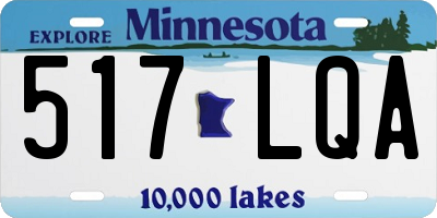 MN license plate 517LQA