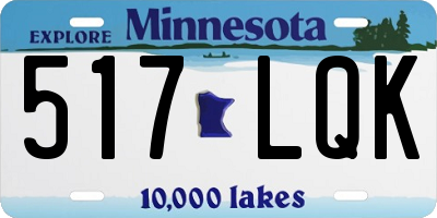 MN license plate 517LQK