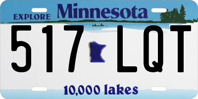 MN license plate 517LQT