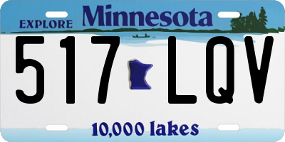 MN license plate 517LQV