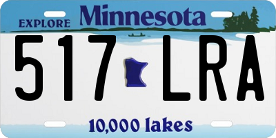 MN license plate 517LRA