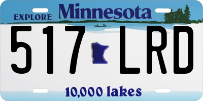 MN license plate 517LRD