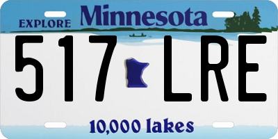 MN license plate 517LRE