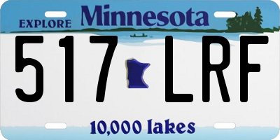 MN license plate 517LRF