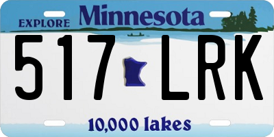 MN license plate 517LRK