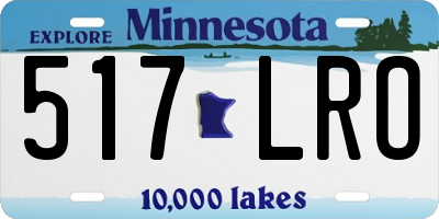 MN license plate 517LRO