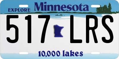 MN license plate 517LRS