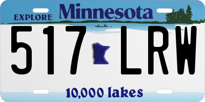 MN license plate 517LRW