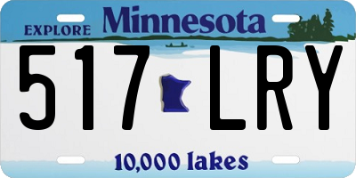 MN license plate 517LRY