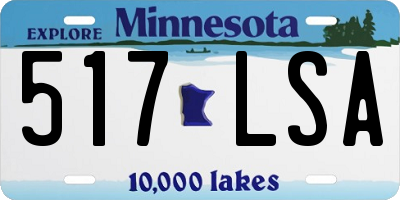 MN license plate 517LSA