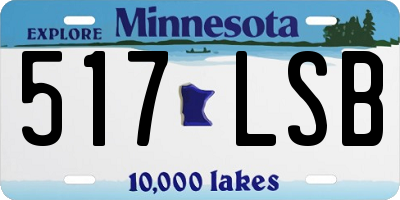 MN license plate 517LSB