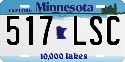 MN license plate 517LSC