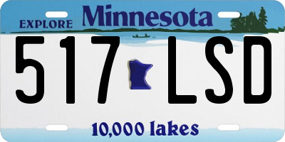 MN license plate 517LSD