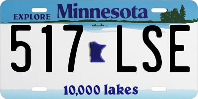 MN license plate 517LSE