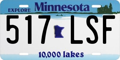 MN license plate 517LSF