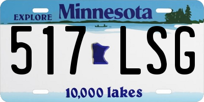 MN license plate 517LSG