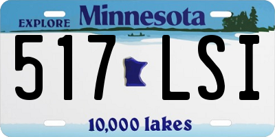 MN license plate 517LSI