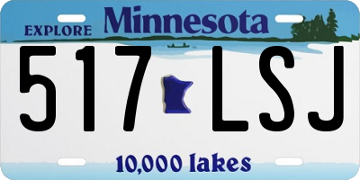 MN license plate 517LSJ