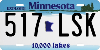 MN license plate 517LSK