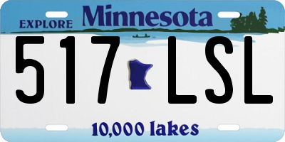 MN license plate 517LSL