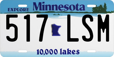 MN license plate 517LSM
