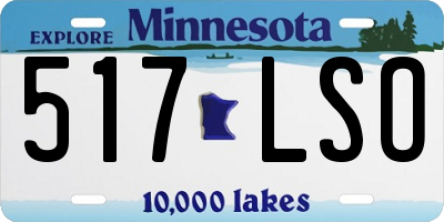 MN license plate 517LSO