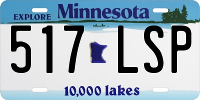 MN license plate 517LSP
