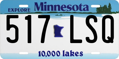 MN license plate 517LSQ