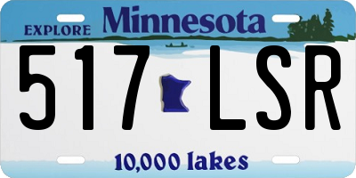 MN license plate 517LSR