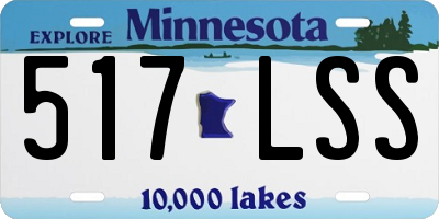 MN license plate 517LSS
