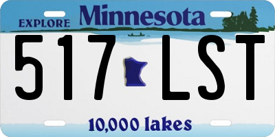 MN license plate 517LST