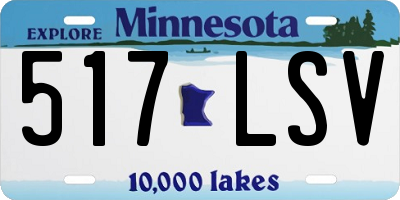 MN license plate 517LSV