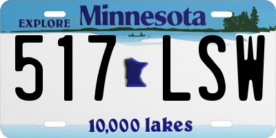 MN license plate 517LSW