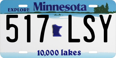 MN license plate 517LSY