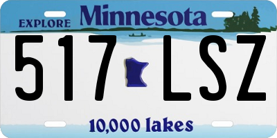 MN license plate 517LSZ