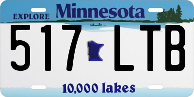 MN license plate 517LTB
