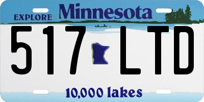 MN license plate 517LTD