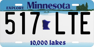 MN license plate 517LTE