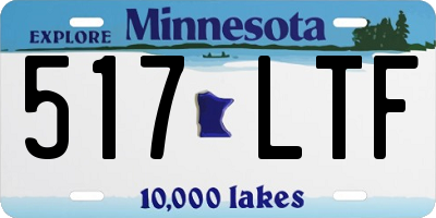 MN license plate 517LTF