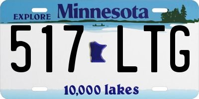 MN license plate 517LTG