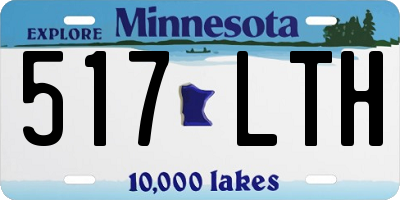 MN license plate 517LTH