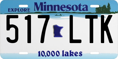 MN license plate 517LTK