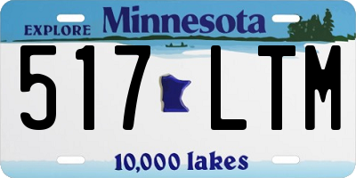 MN license plate 517LTM