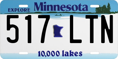 MN license plate 517LTN