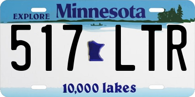 MN license plate 517LTR