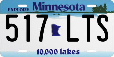 MN license plate 517LTS