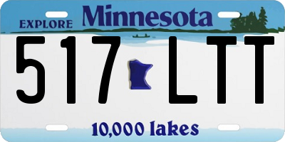 MN license plate 517LTT