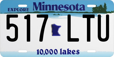 MN license plate 517LTU
