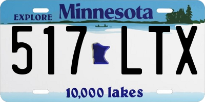 MN license plate 517LTX